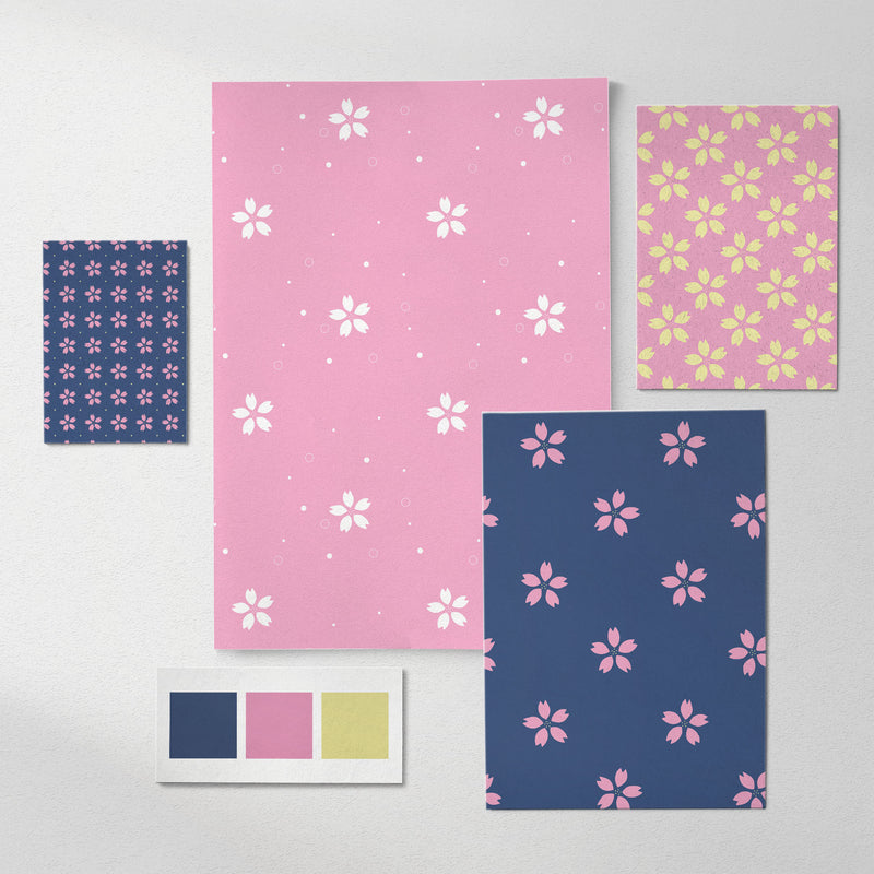 Cherry Blossoms Digital Paper Pack - Seamless Patterns