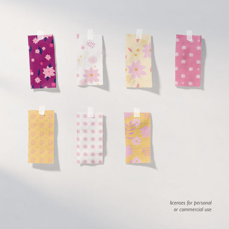 Floral Wonder Digital Paper Pack - Seamless Patterns