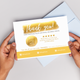 Metallic Gold Thank You Card – Customizable Template