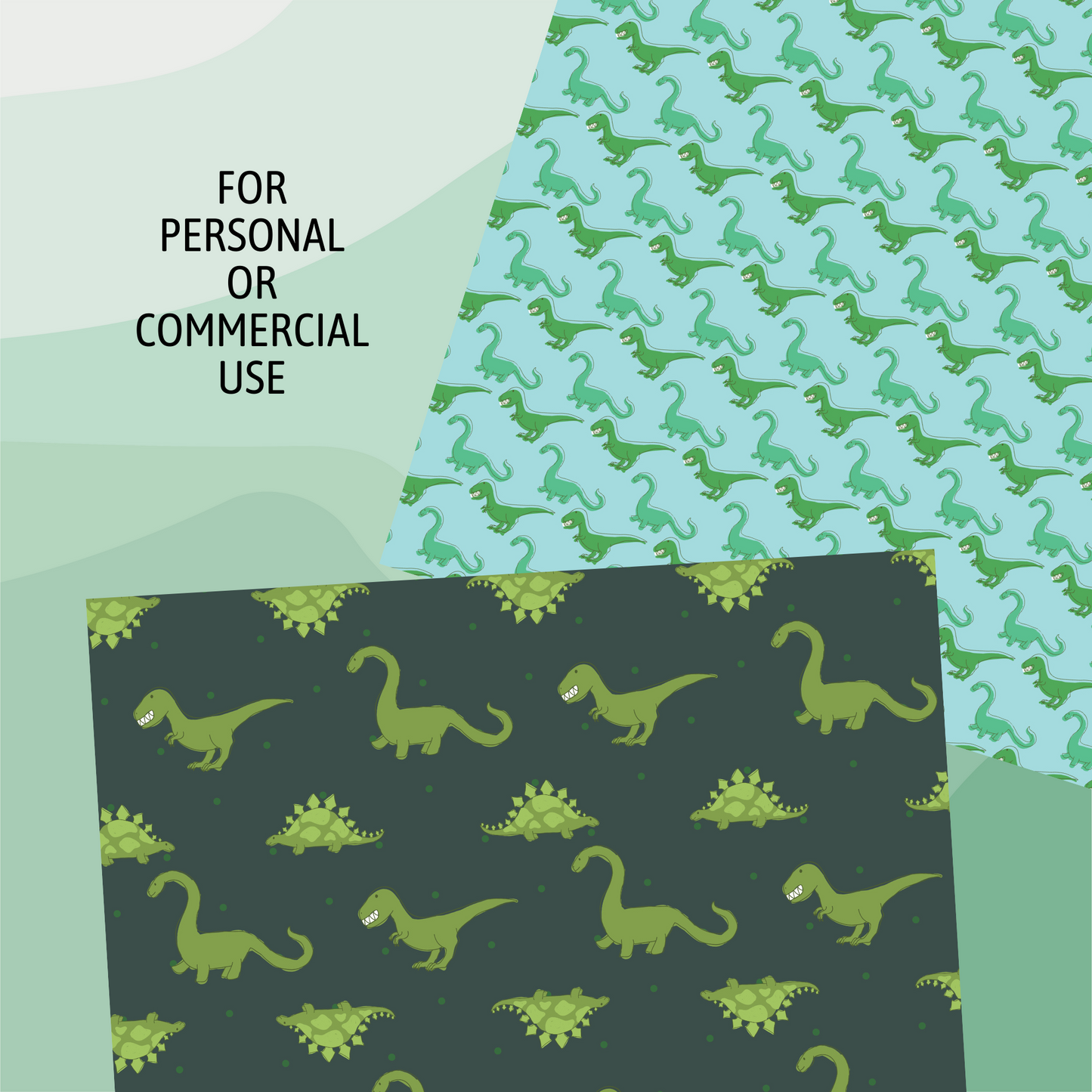 Cute Dinosaurs Digital Paper Pack - Seamless Patterns