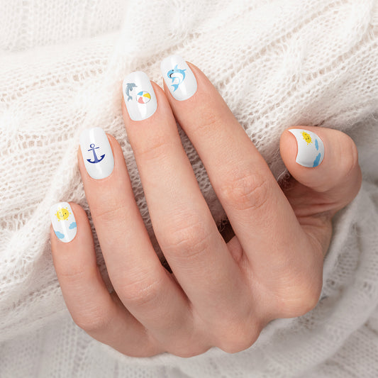 Beach Day Printable Nail Decals