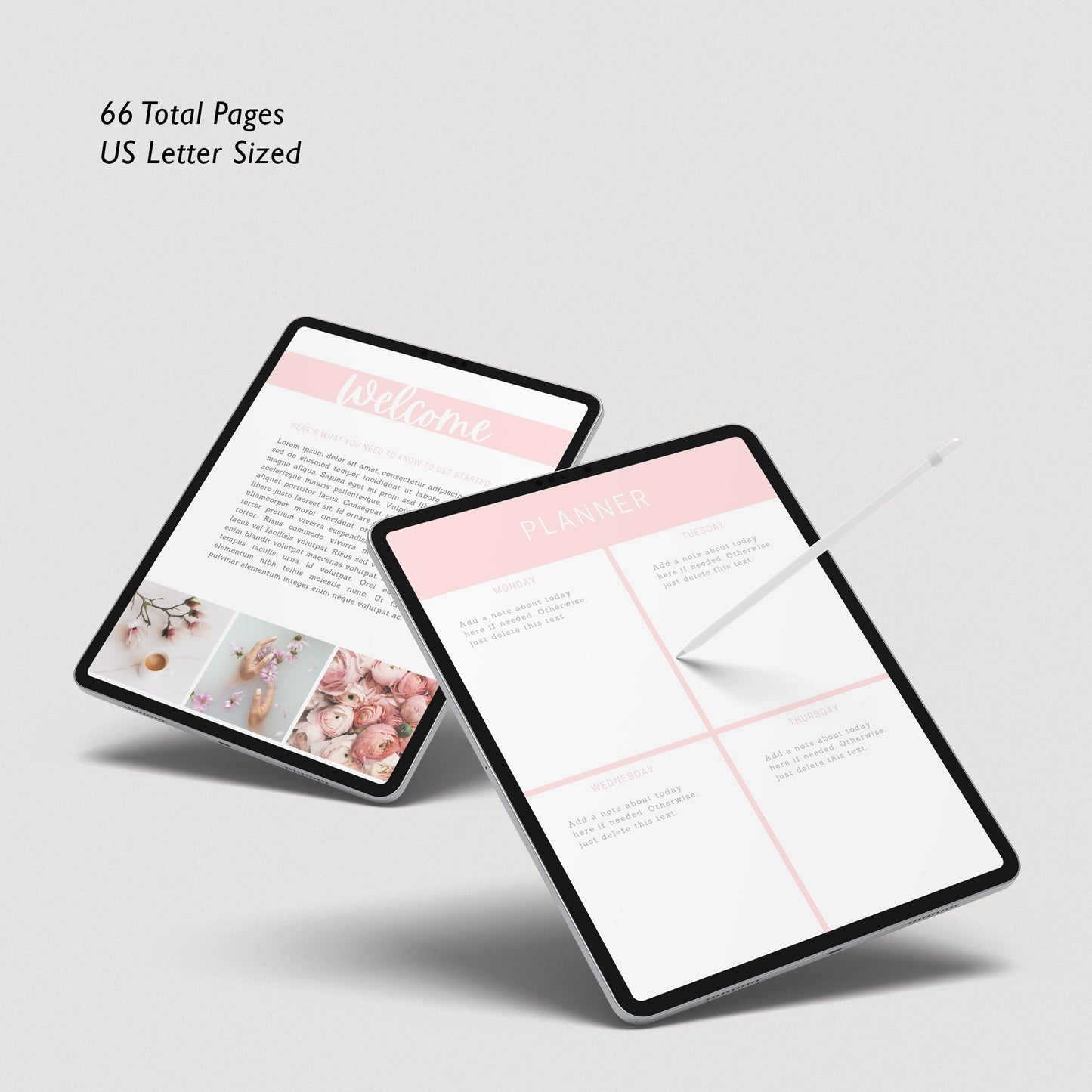 Blush Pink Canva eBook Template - Over 65 Pages Included