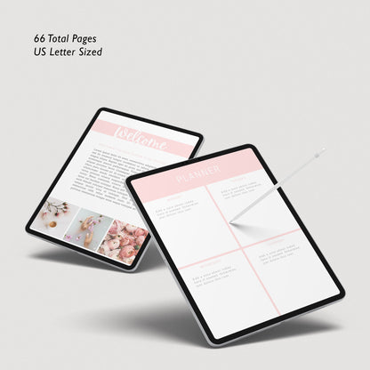 Blush Pink Canva eBook Template - Over 65 Pages Included