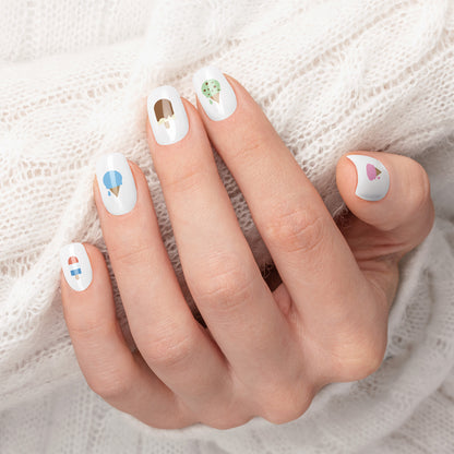 I Scream for Ice Cream Printable Nail Decals