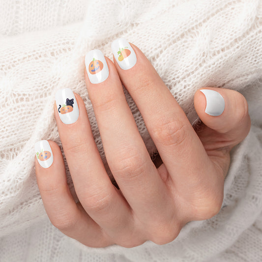 Halloween Pumpkin Patch Printable Nail Decals