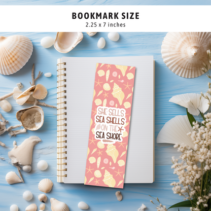 Summer Seashell Printable Bookmarks