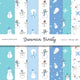 Snowman Family Digital Paper Pack - Seamless Patterns