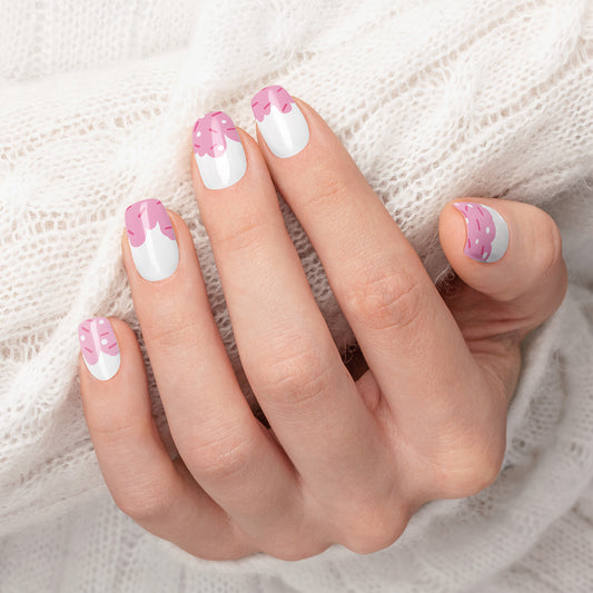 Strawberry Frosting Printable Nail Decals