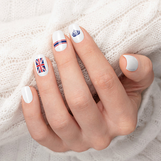 Union Jacks and Royalty Printable Nail Decals