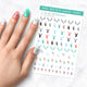 colorful wilderness nature nail art decal sheet