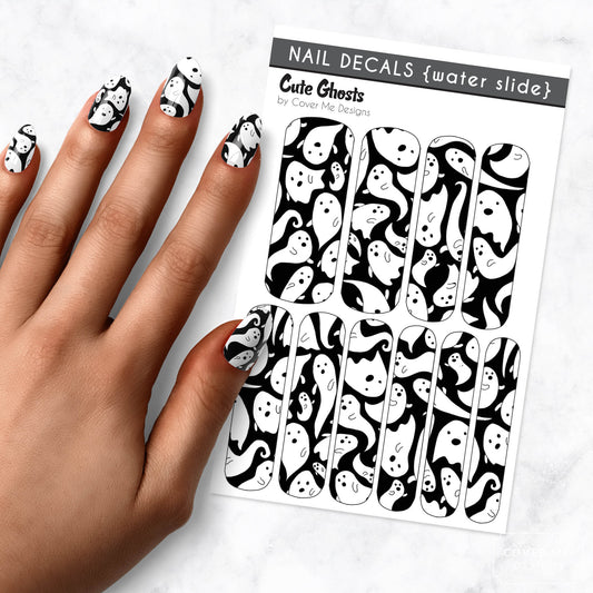 Cute Ghosts Printable Nail Decals