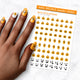 jack o lantern pumpkin nail art decal sheet