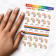 omg rainbows pride nail art decal sheet