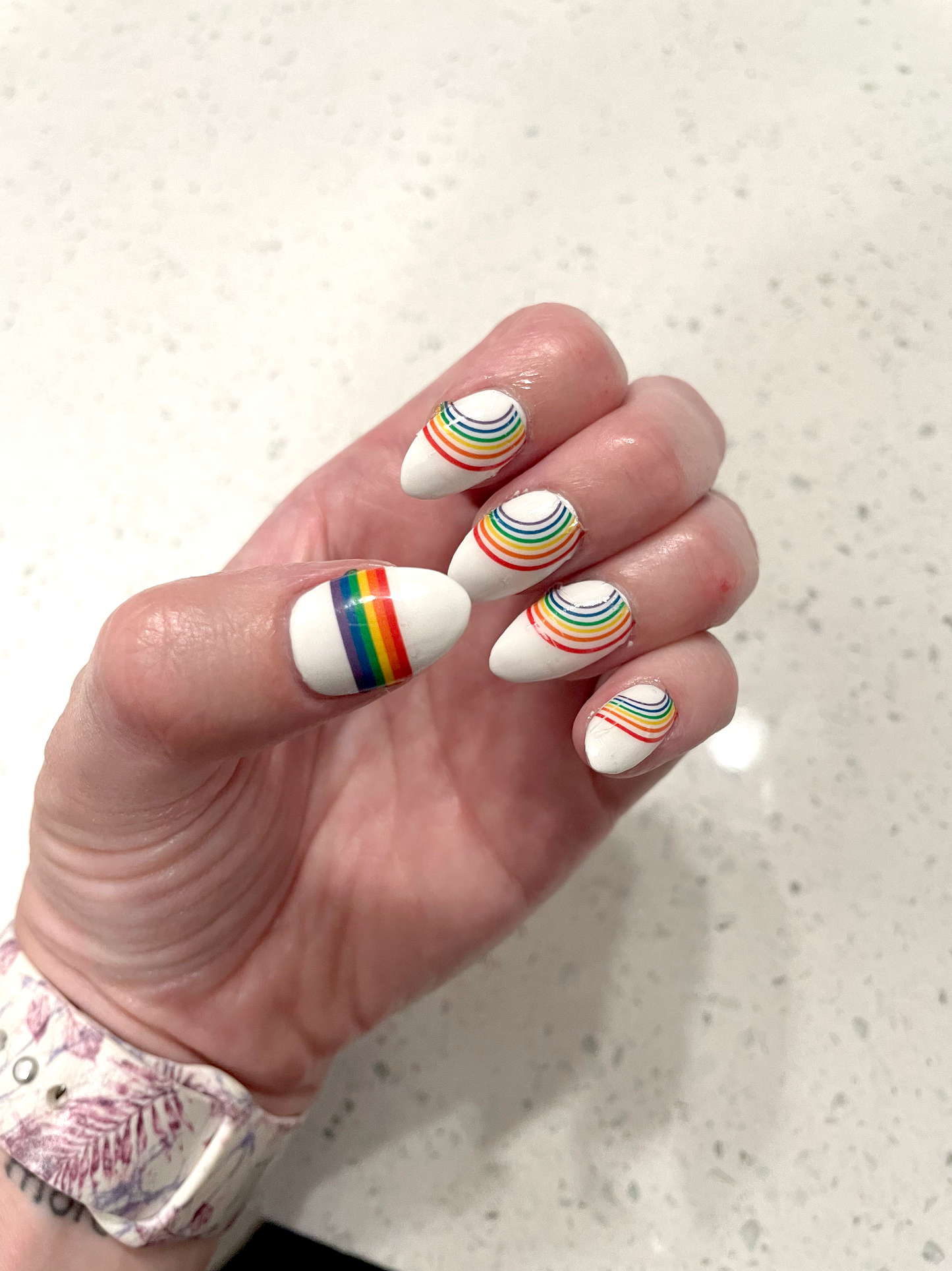 OMG Rainbows Printable Nail Decals