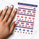 union jack flags and royalty crown uk british nail art decal sheet