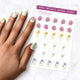 wild flower nail art decal sheet