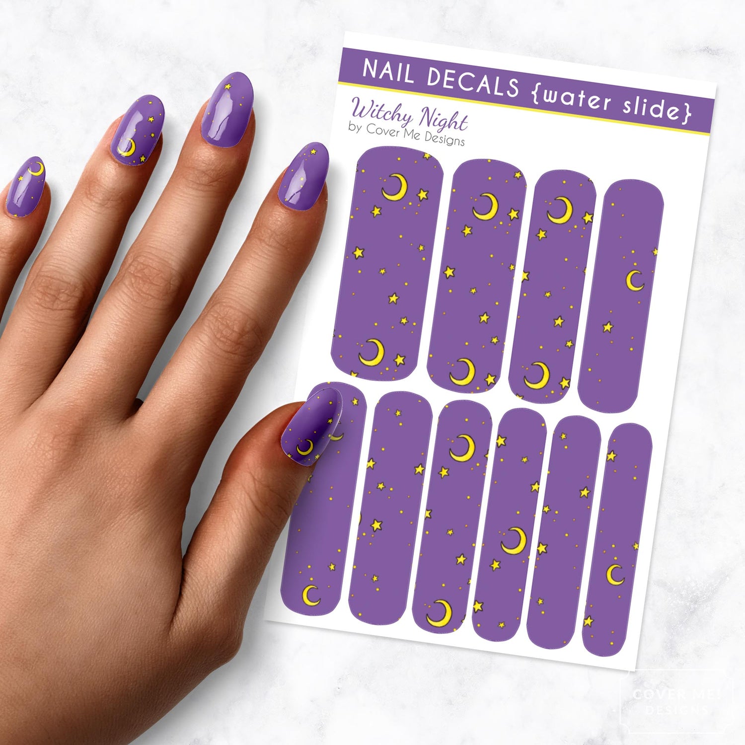 Witchy Night Printable Nail Decals