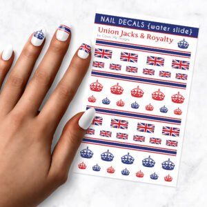 Union Jacks and Royalty Nail Decals